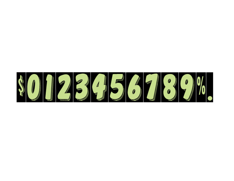 Windshield Super Size Adhesive Numbers - 11 1/2 inch